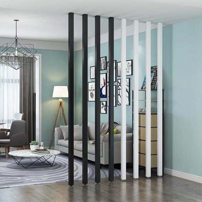 铝方管铝方管立柱铝方通隔断木条玄关客厅办公阳台厨房免打孔背景墙