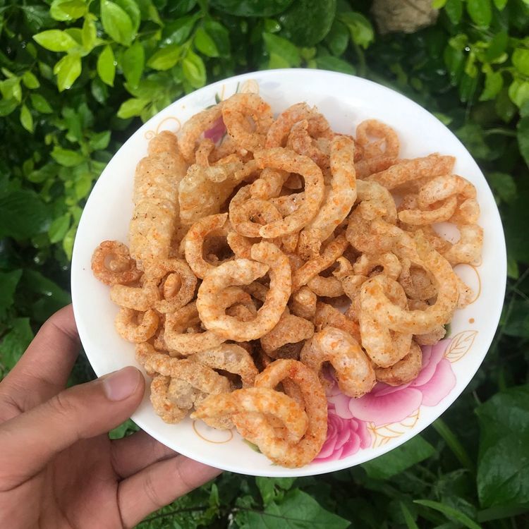 云南傣味脆猪皮精制油炸香脆猪皮(泡皮)响皮干货麻辣零食火锅 25克x5