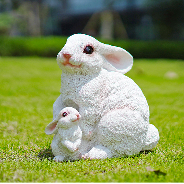 庭院摆件小动物室外仿真动物小松鼠刺猬兔子模型雕塑园林景观花园装饰