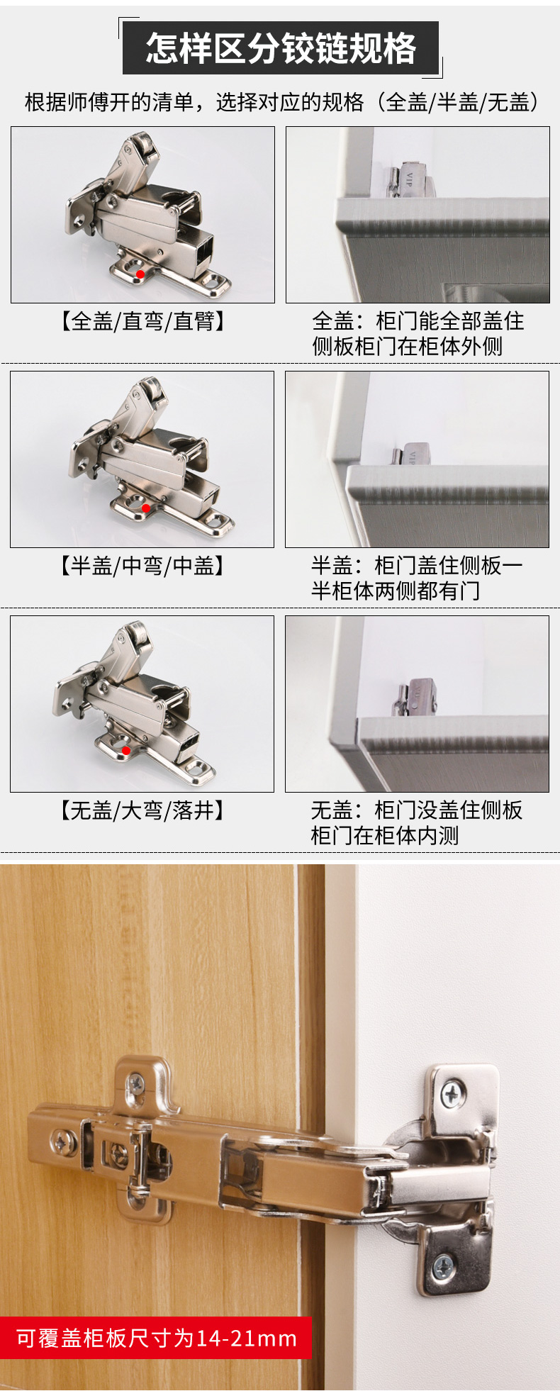 橱柜转角柜45度135度90度平开门合页异形交链特殊小角度铰链30度带