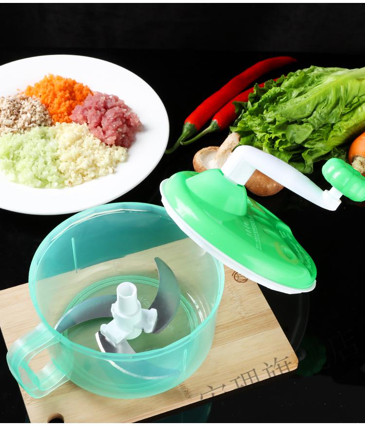 打花生碎机器手摇式 大蒜粉碎机搅拌葱神器打花生碎家用手动辣椒机器