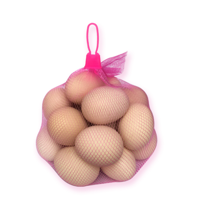 塑料市鸡蛋网兜尼龙土草纱细眼兜水果子软料密网袋筐篮100个35厘米