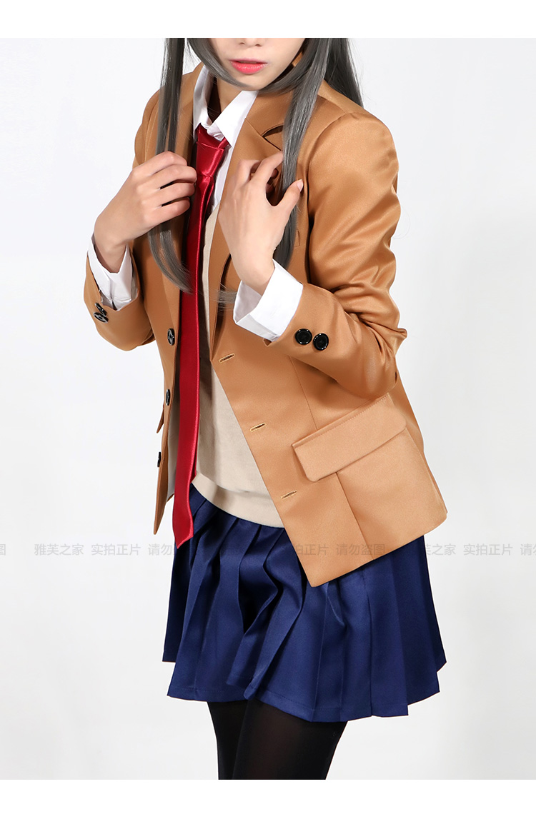 cos服 青春猪头少年cosplay樱岛麻衣cos麻衣学姐全套校服cos 单买假发
