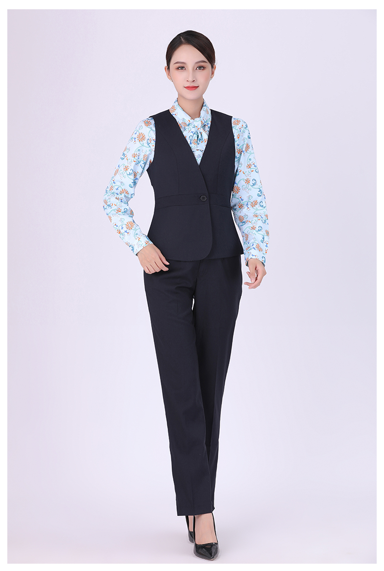 民生银行工装新款女行服工作服裤子女西裤新款藏青色制服 西.