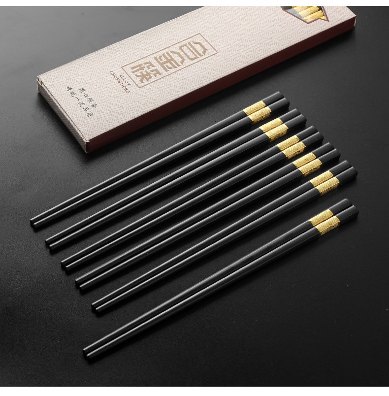 铝合金筷子高档家用筷子铝合金筷子家用防滑防潮不易发霉高端不变形