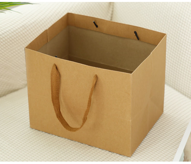 手提袋纸质加厚牛皮纸手提袋子茶叶礼品袋蜂蜜包装袋外卖购物袋logo