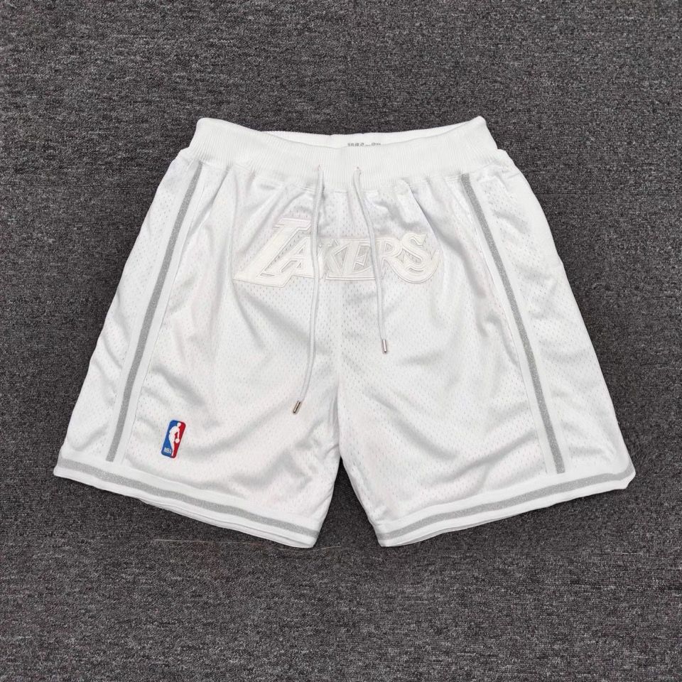 湖人justdon复古篮球裤詹姆斯球衣刺绣潮牌运动裤球裤关注收藏手环s
