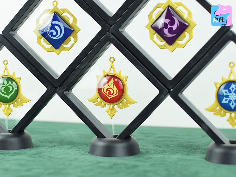 原神之眼徽章金属挂件风雷水电冰周边玩具模型展示书桌摆件魈钟离 璃
