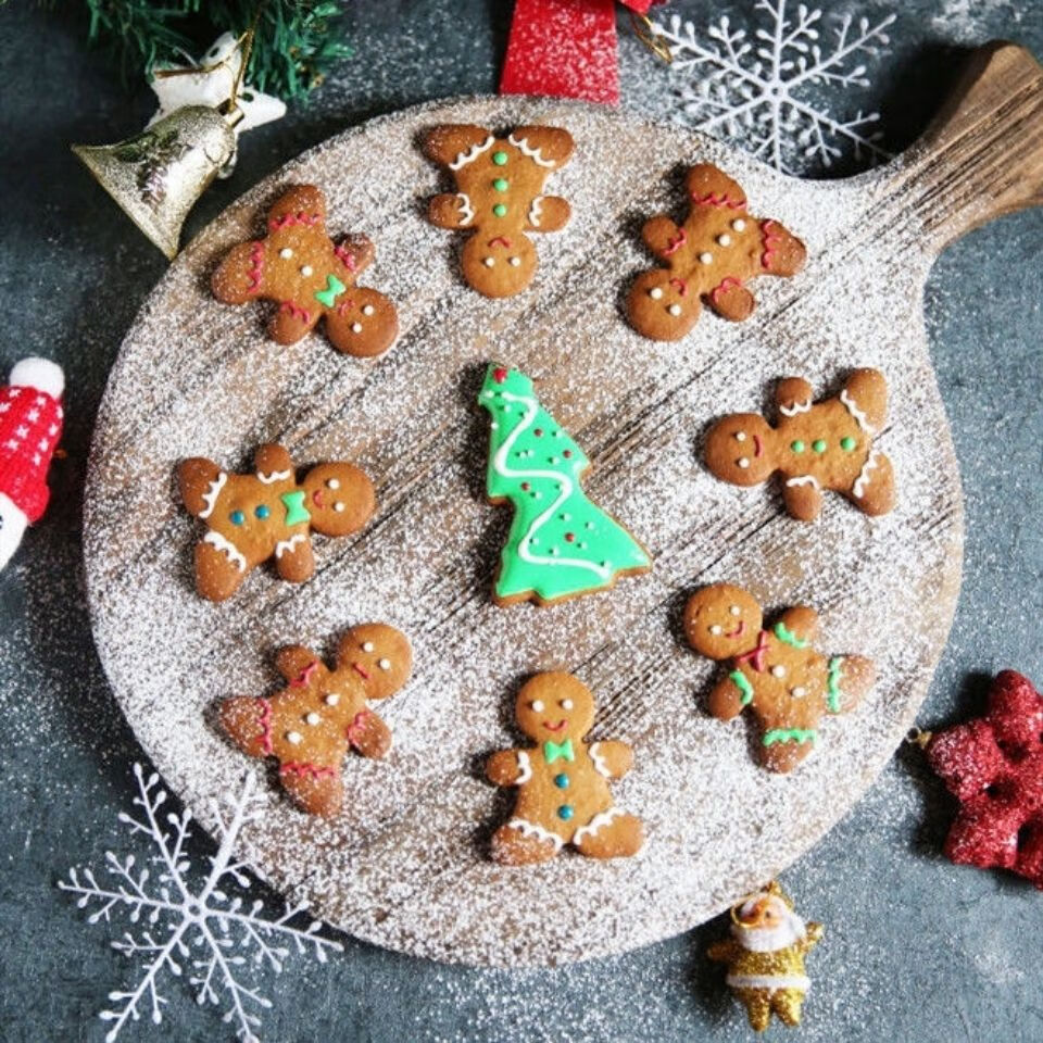 可局圣诞节扣糖饼糖霜饼干 姜饼小人姜味曲奇干年会派对新年创意礼物