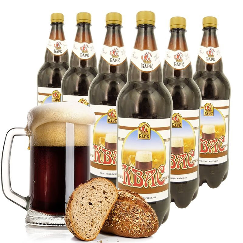 5升/瓶 俄罗斯 格瓦斯列巴发酵饮料 面包发酵 碳酸饮品 帆船牌格瓦斯