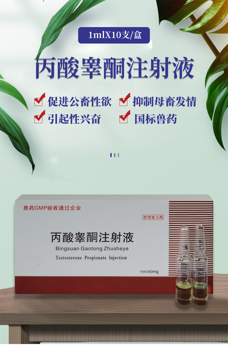 丙酸睾酮注射液兽药兽用猪牛羊犬猫兔猫咪狗狗用品1ml25mg10支