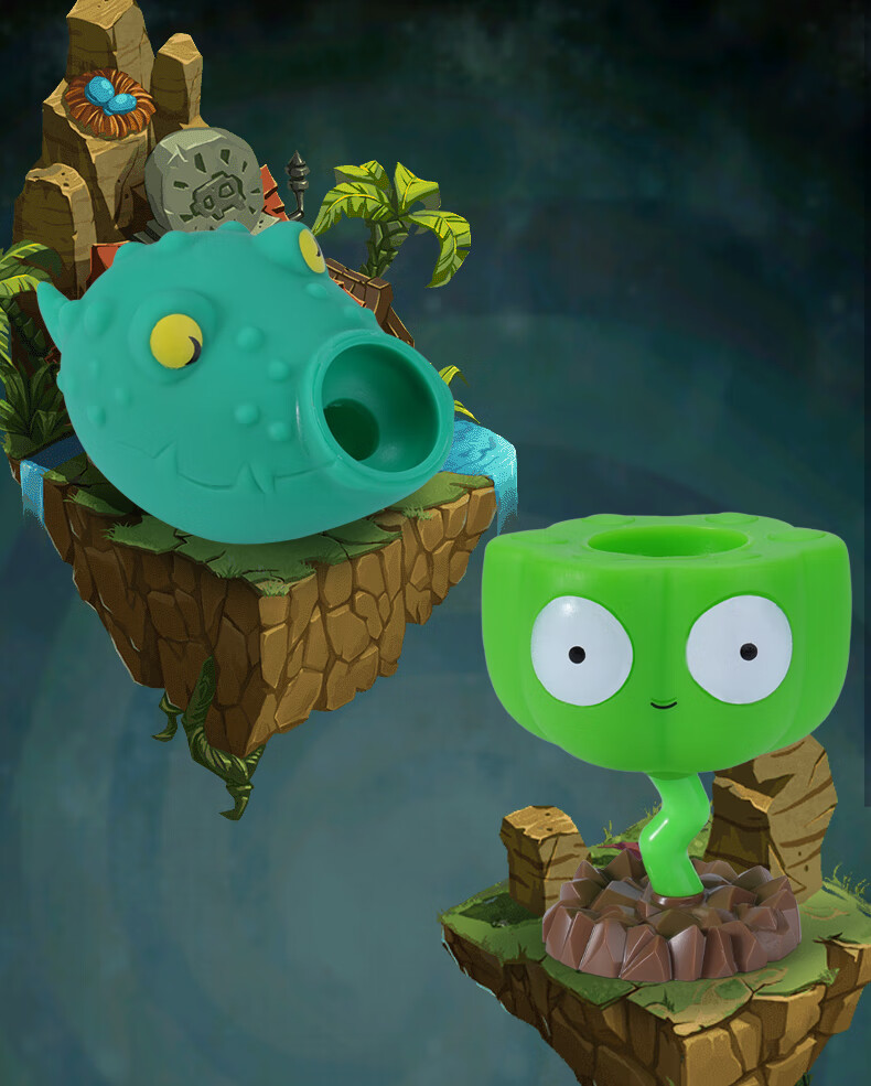 的玩具单个软胶胡萝卜导弹车仙人掌大喷菇椰子加农炮阿开木木软胶3