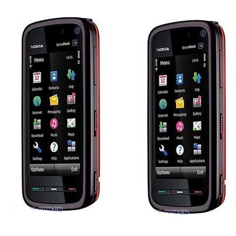 原装诺基亚5800w直板触屏手写经典怀旧双喇叭学生备用老年人手机红色