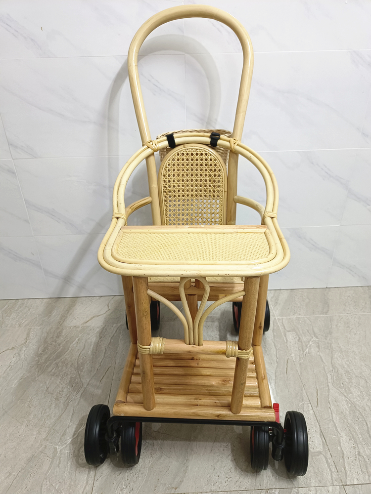 竹编婴儿推车夏季竹藤椅轻便坐式宝宝外出遛娃神器小孩竹子小推车定制