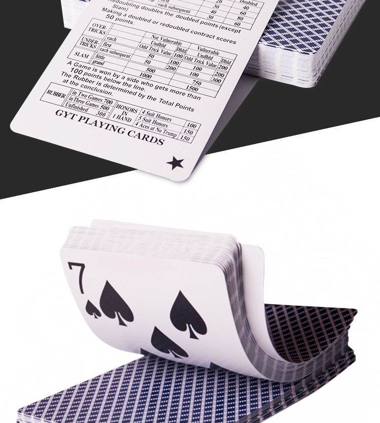 胜发塑料扑克牌gyt防水可水洗双面磨砂小字扑克牌宽版窄版pvc塑料扑克