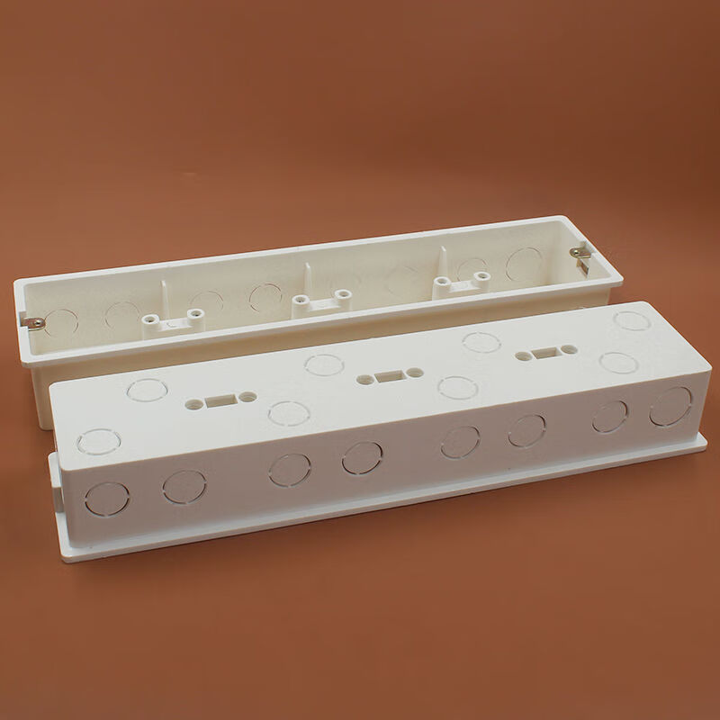 86型暗装 pvc阻燃接线盒 连体盒四联盒 四位 预埋暗装86底盒 新料 2个