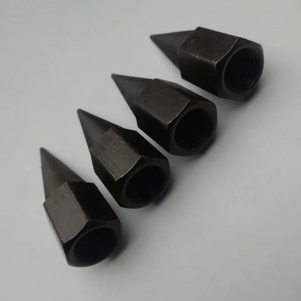 碳钢黄油枪油嘴枪头钢尖嘴通用耐磨细尖嘴气动手动防爆不漏油枪嘴碳钢