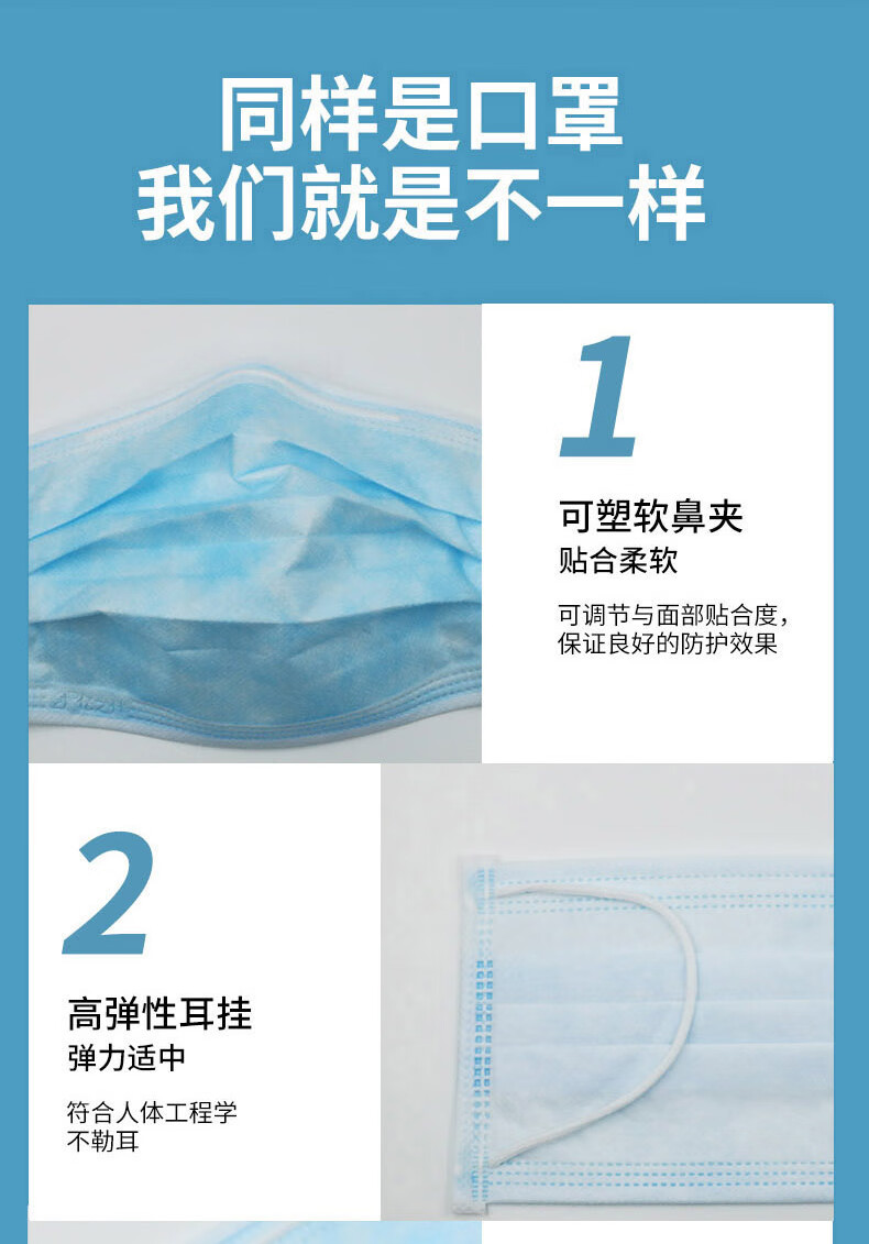 洛华一次性医用外科口罩防护病菌医科外用成人一个一只装单只独立包装