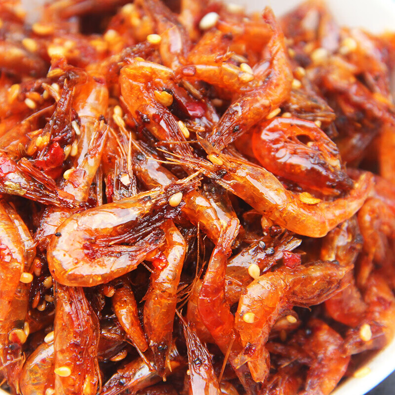 香辣小虾米8090后老式小零食油炸小吃下饭 微辣160g