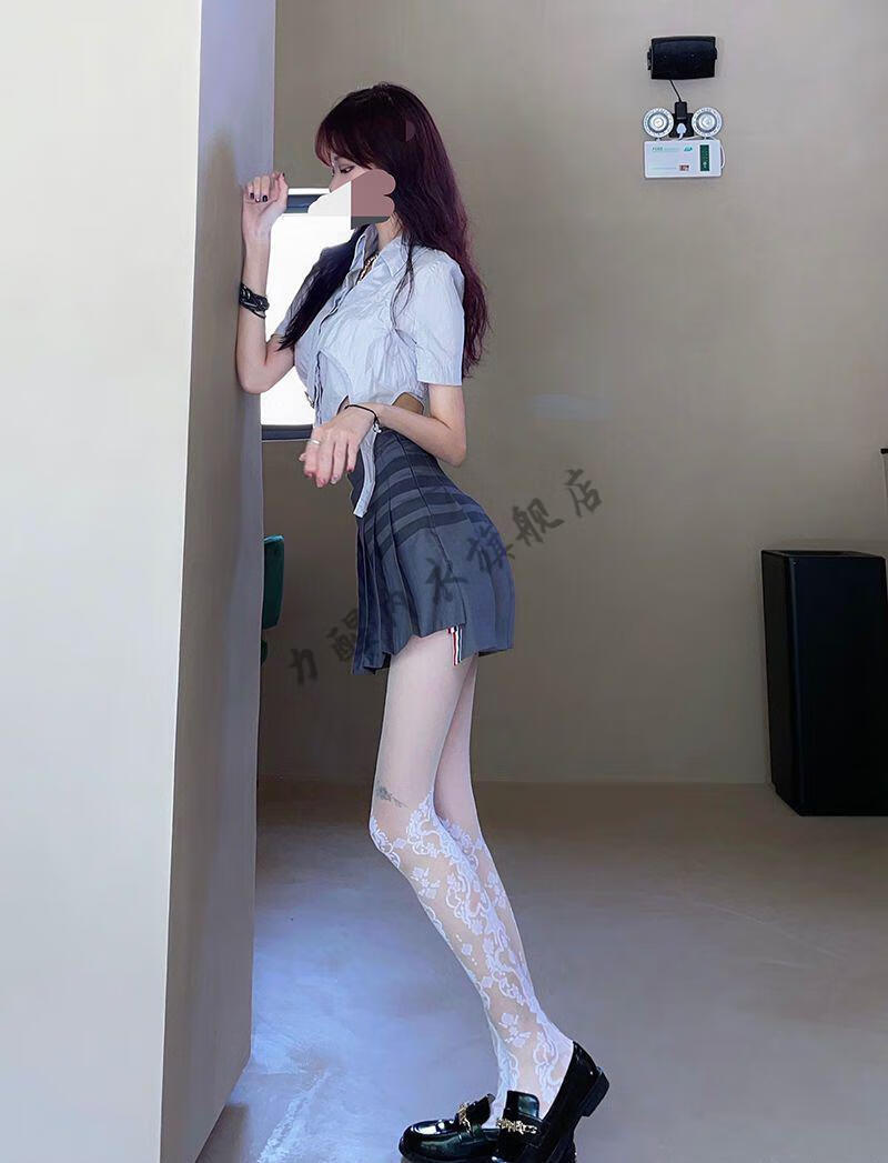 萝莉纯欲jk黑丝袜网红性感秋季超火维纳斯提花连裤白色日系打底袜提花