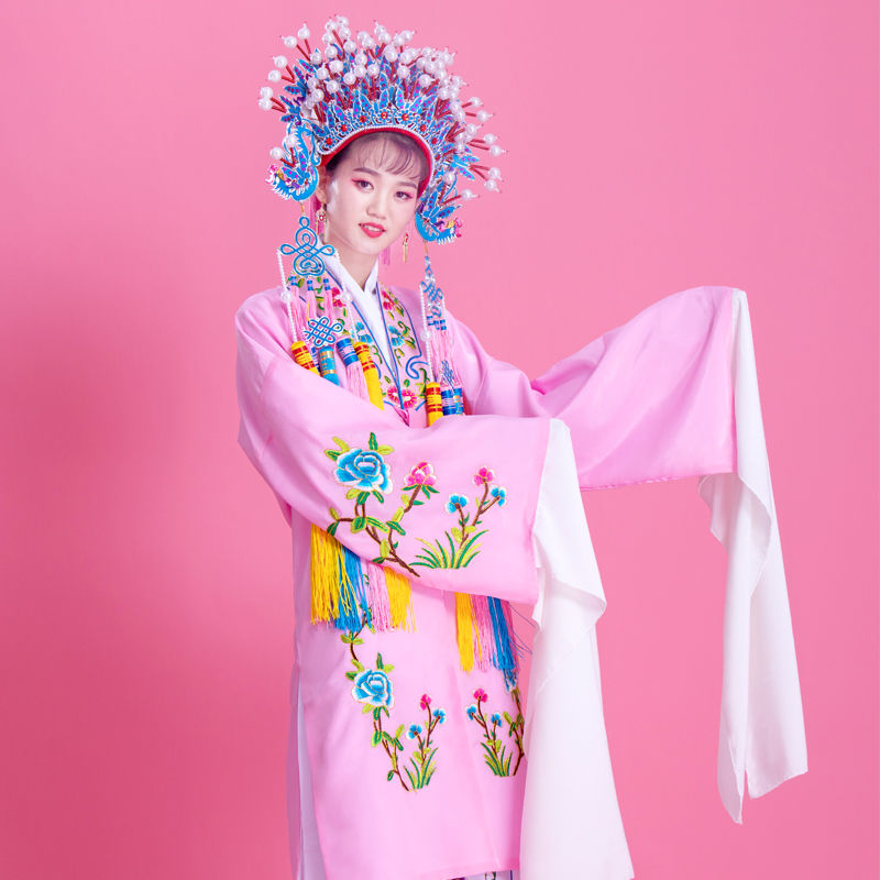 花旦戏服戏剧服装京剧戏曲练功服水袖越剧黄梅戏小姐戏服装女新款ys 