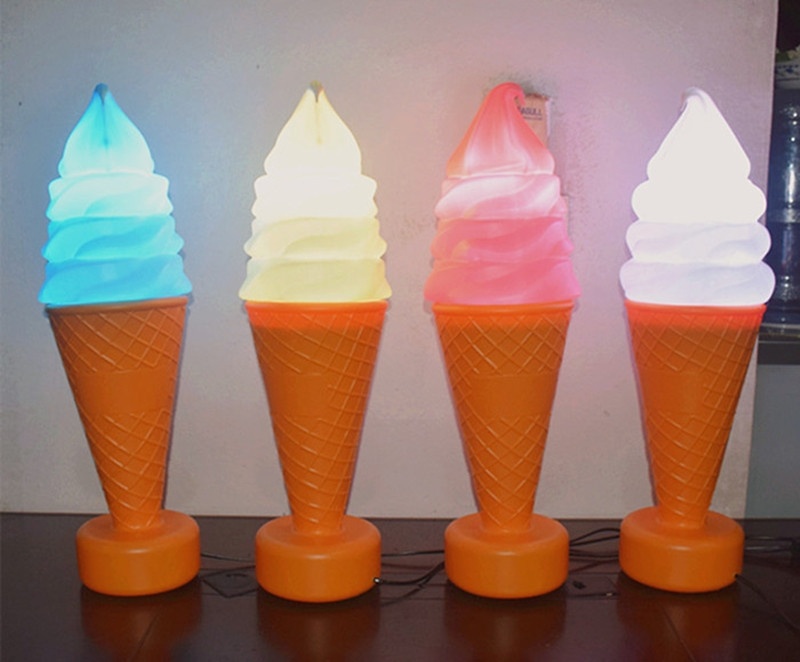 冰淇淋模型 仿真大号摆件发光灯箱展示甜筒假冰激凌广告牌大型商用 1.