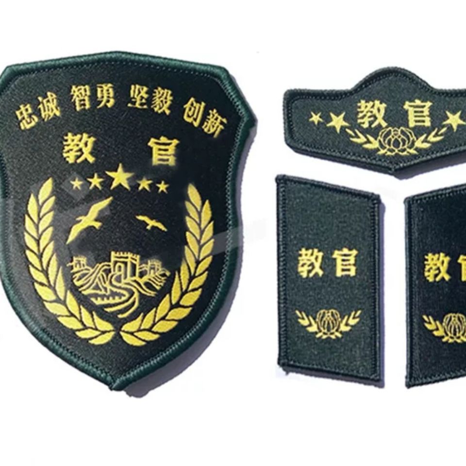 高端教官三件套现货学生军训教官国防教育臂章领章胸标肩章定做定制