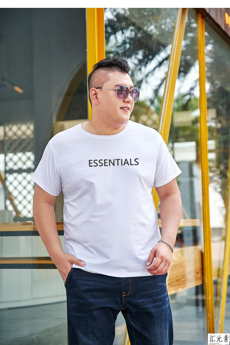 大肚腩t恤男加肥加大t恤白色大肚子胖子肥佬大码棉体恤 spo白 1xl