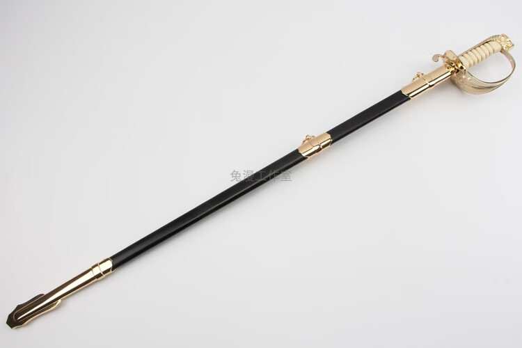 西洋剑指挥剑仪仗剑骑士指挥官刀剑酒吧装饰道具动漫刀剑未开刃 蓝色