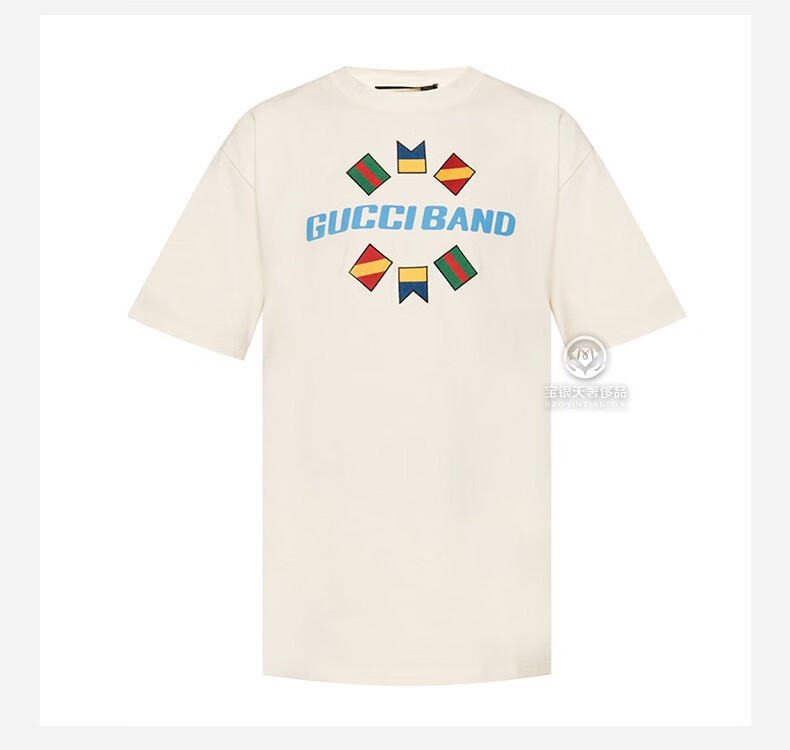 gucci 古驰 gucci男装 新款 男士band刺绣印花标识宽松版短袖t恤衫