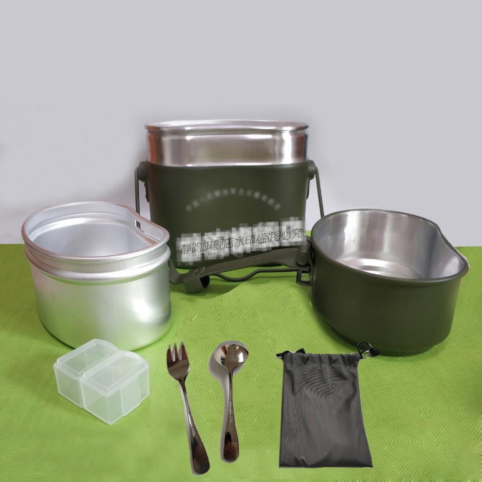 05单兵饭盒真品德式单兵餐具户外装备烧烤吊锅炊具勺叉78水壶多功能
