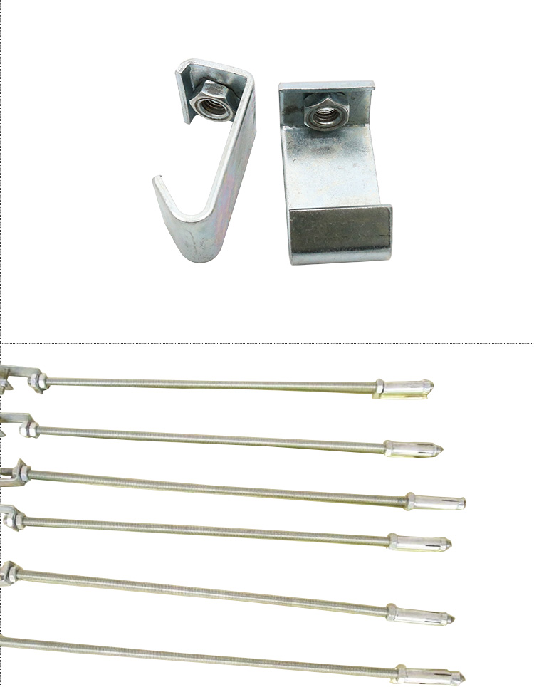 c型钢挂钩丝杆挂钩丝杠吊钩钢结构挂件通风管道扣码槽钢吊卡架m8高70