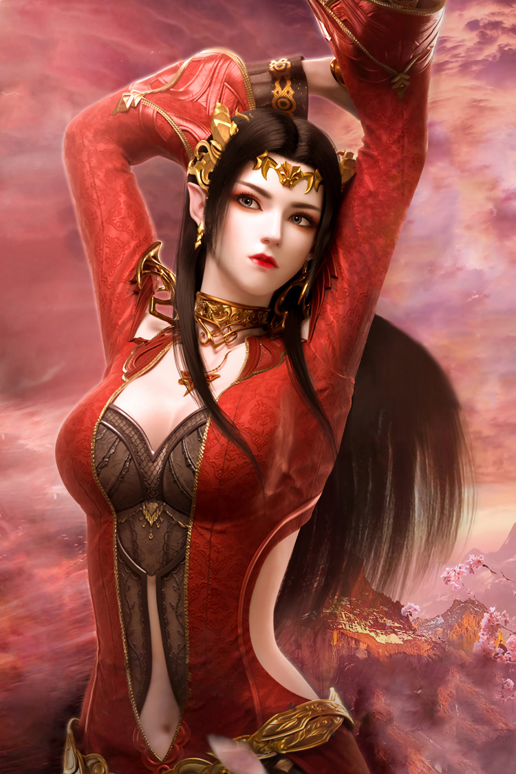 周边萧炎云韵美杜莎女王海报壁纸挂画壁画墙纸定制动漫周边 06云韵