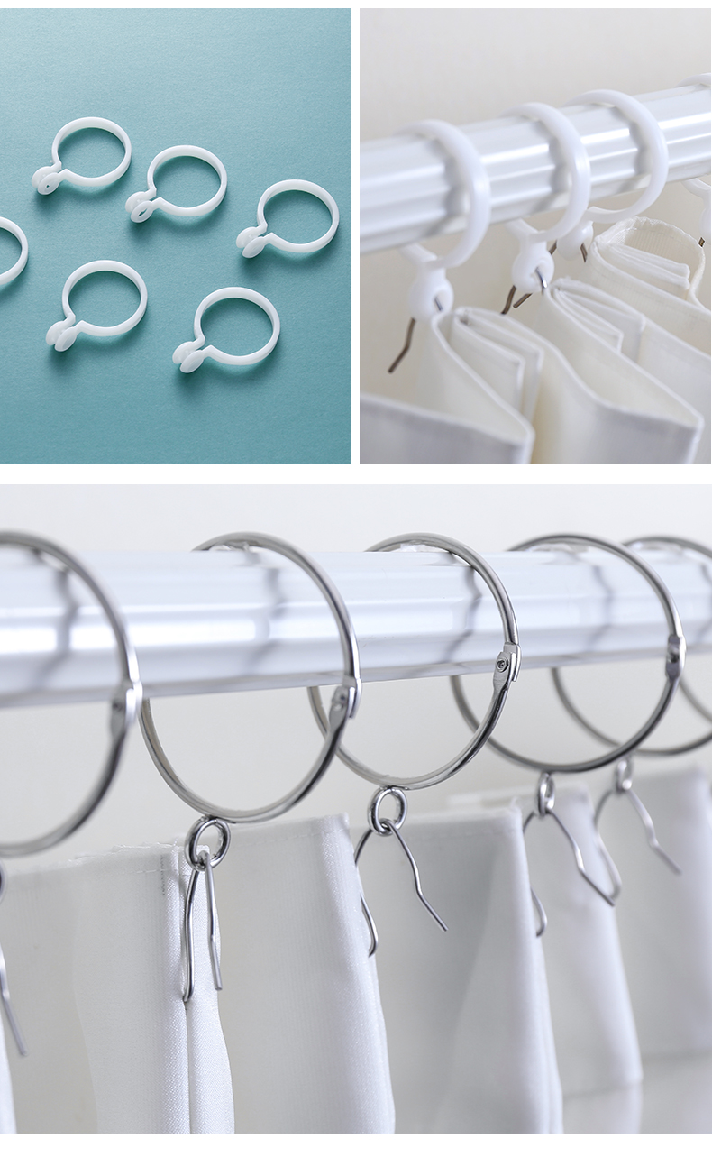窗帘配件挂钩金属圆形扣环活扣罗马杆吊环圈圈环开口式环挂环0238cm