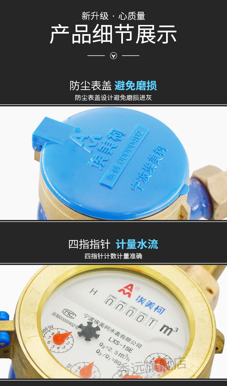 式机械螺纹干式湿式宁波水表 lxsg-dn20=6分(干式防冻)【图片 价格