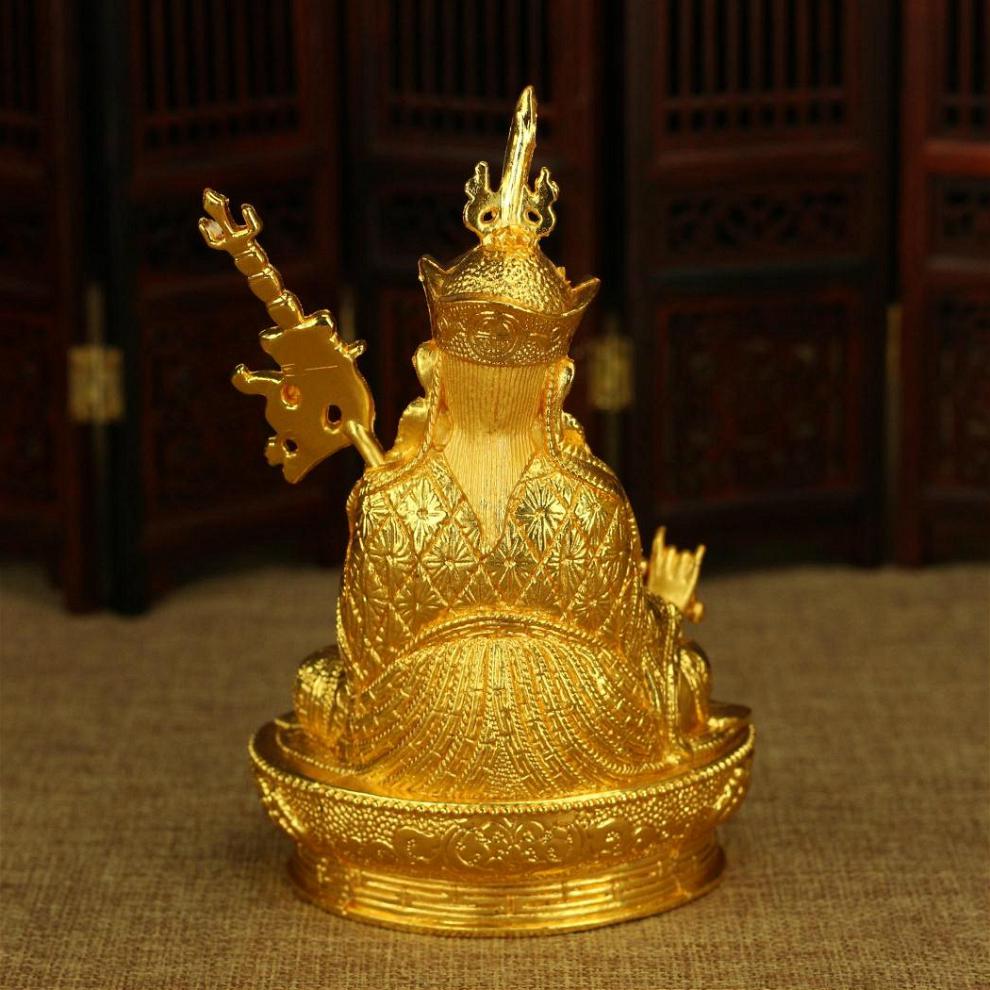 zcqbcy密宗藏传佛教用品6寸铜质莲花生大士莲师佛像铜像摆件结缘家居