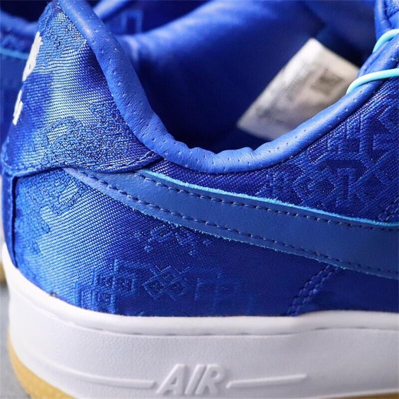 帅电airforc1clotaf1蓝丝绸冠希联名男女运动鞋空军板鞋cj5290400蓝