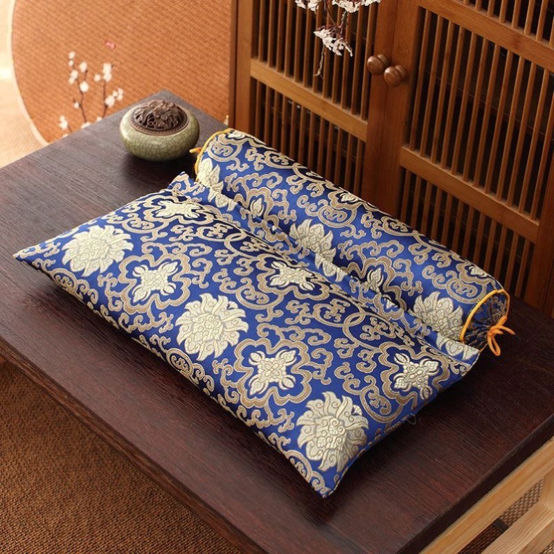 七木枕 七木枕健康枕颈枕中药颈椎牵引枕头创意颈椎枕 c35-紫枣红贡缎