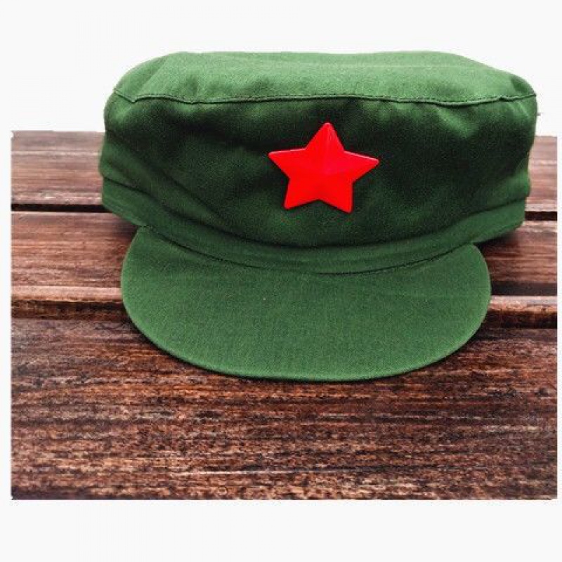 骄解放帽新四军帽八路军帽帽帽八角帽新四军帽红军帽演出道具 军绿色