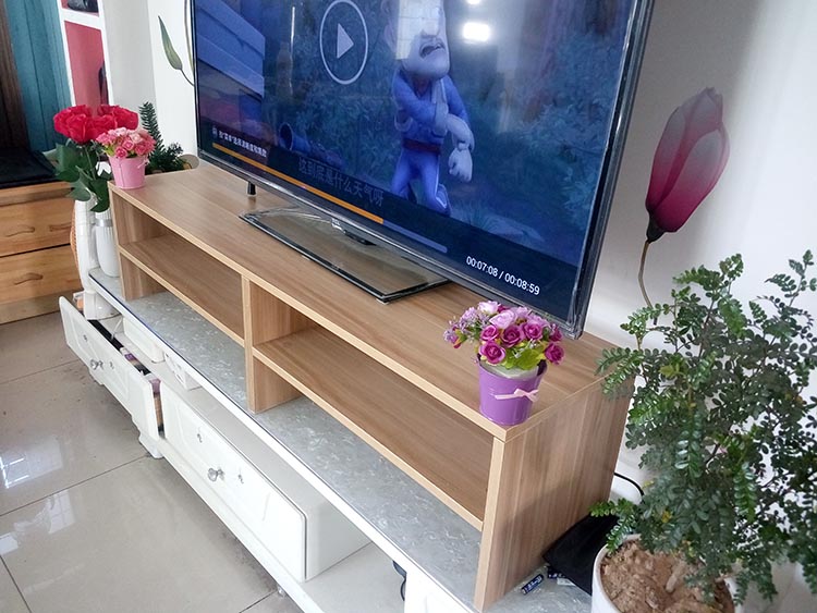 69液晶电视机增高架电视柜上的置物架垫高托架子底座加高颗粒板h2款