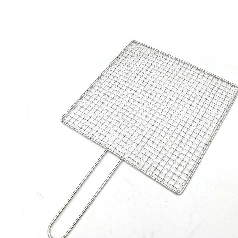 三角岛户外不锈钢烧烤网方形烤肉夹 烧烤炉烤网 可定制大小日式烤网