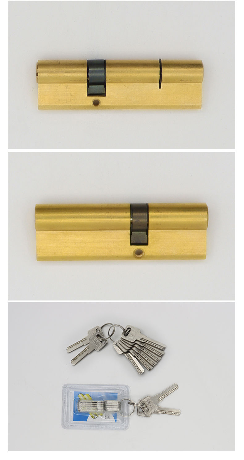 防盗门防火门锁芯全铜防盗门ab锁芯通用型进户大门双面开家用老式执手