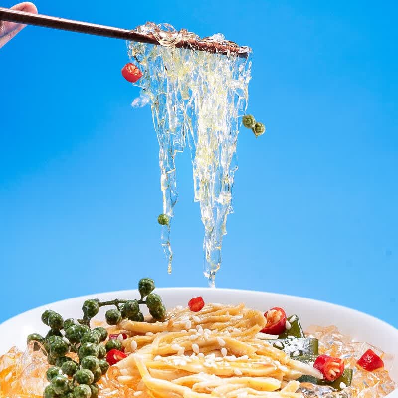 吴喵喵海藻粉 上海山姆costco 吴喵喵藤椒鸡肉纤维海藻粉免煮即食6包