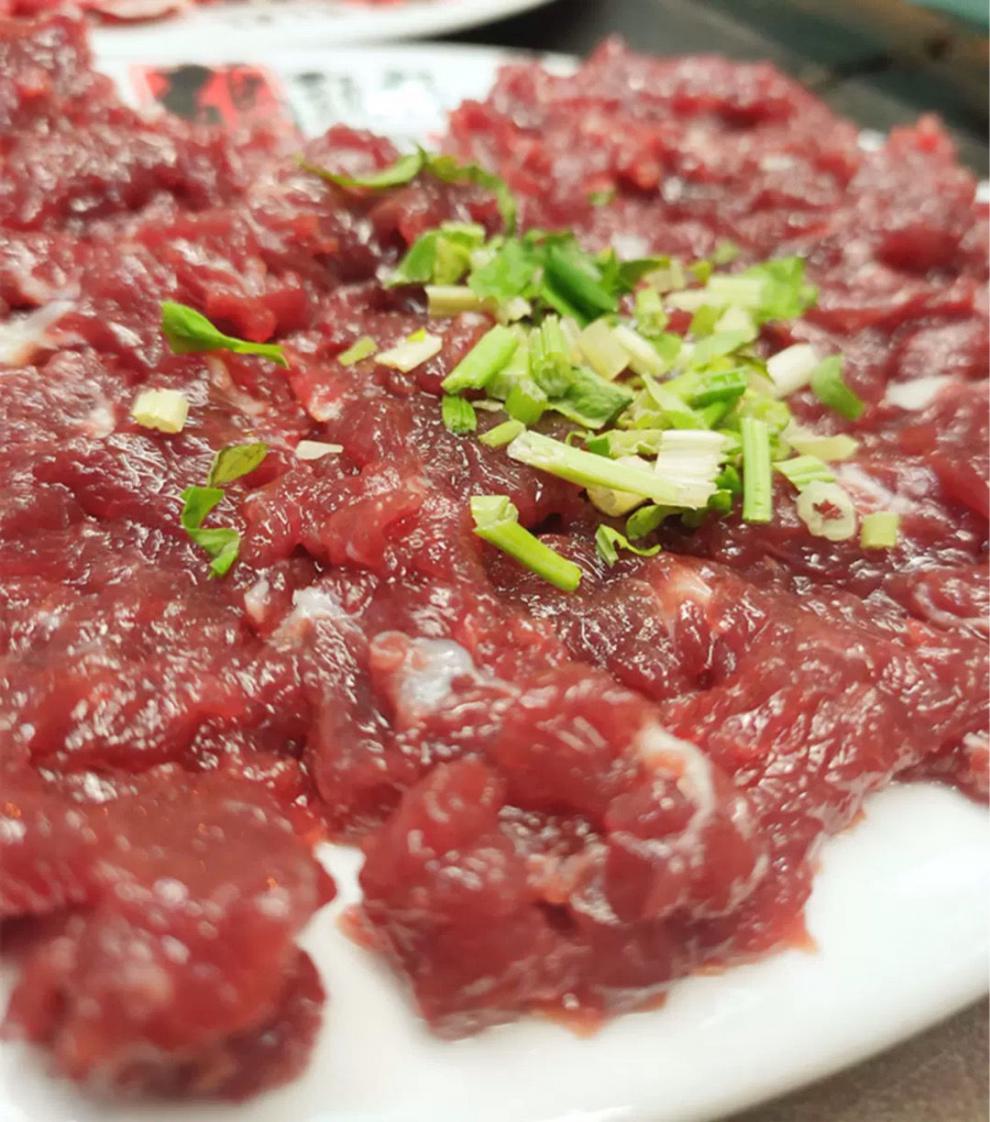 潮汕新鲜爽口嫩牛肉瘦牛肉健身增肌生鲜火锅食材打边炉火锅料500g