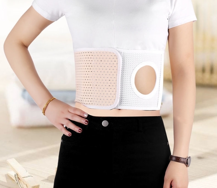附件腹部造口弹性绷带透气加固旁疝腹带 5厘米口径(m码)四季透气款-u