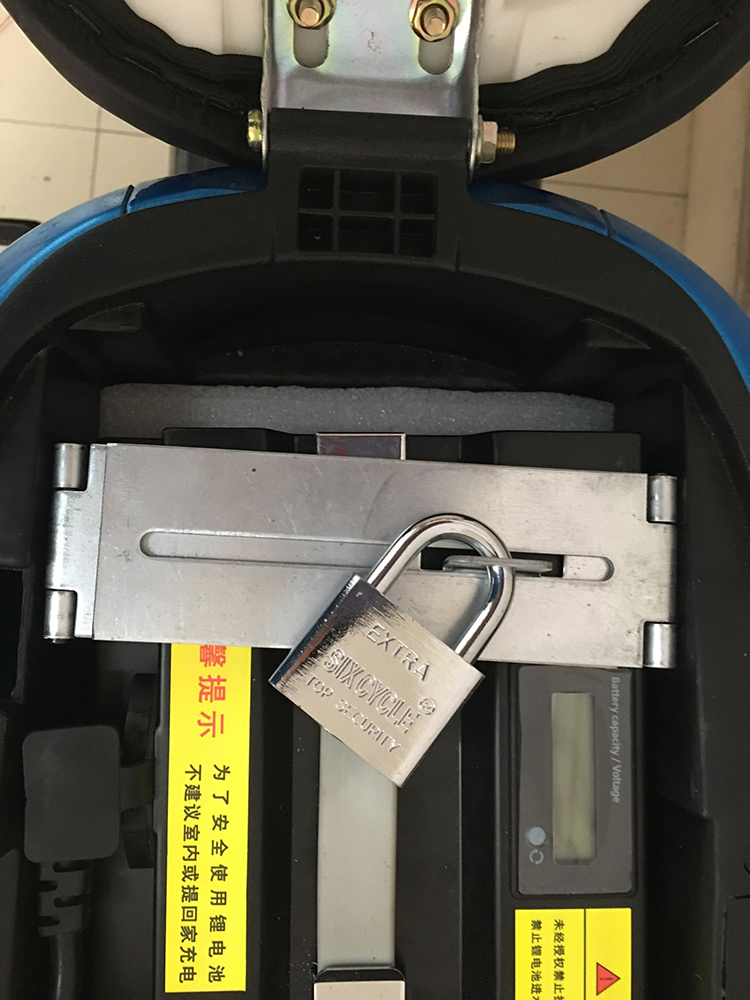 电动车电池锁防盗电瓶车座位下电瓶锁锂电池防偷坐垫锁座桶锁 座桶