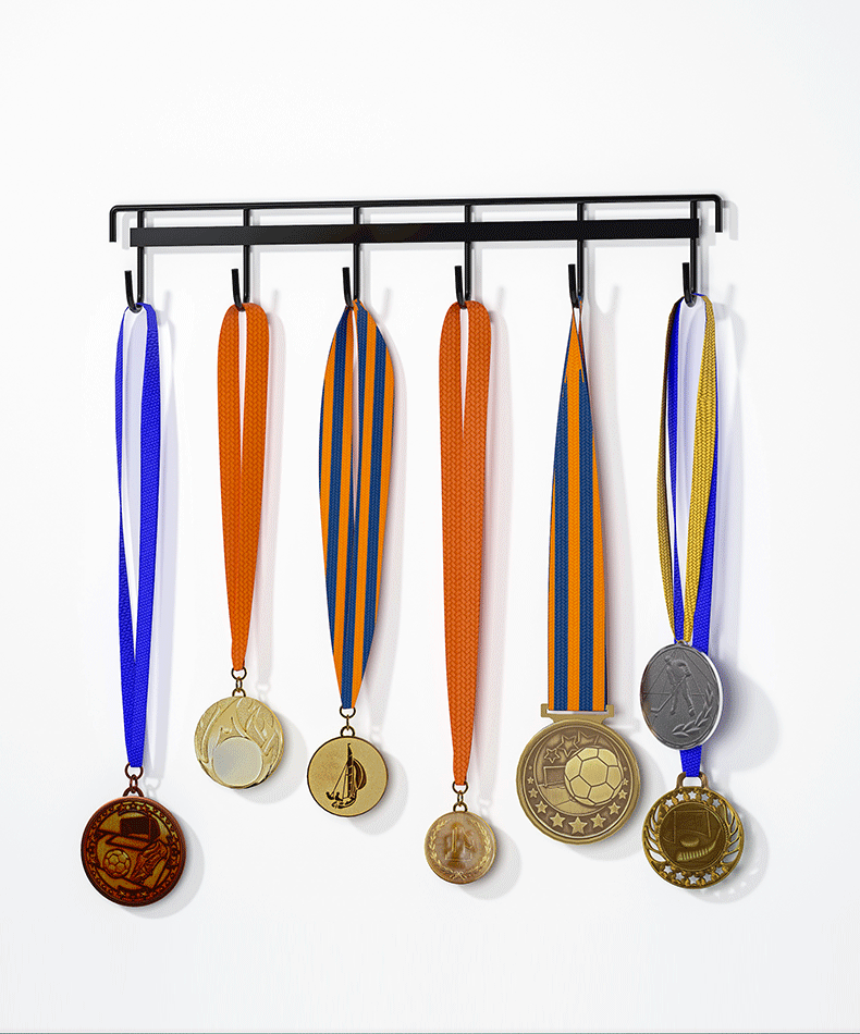 马拉松奖牌挂架 奖牌展示架挂奖牌架子马拉松奖杯免打孔置物架收纳
