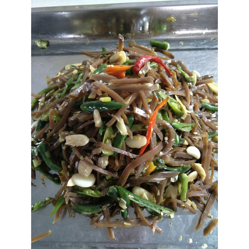 徐州邳州新沂特产酱菜丝拉各斯拉各子辣个子辣疙丝青椒酱菜丝半斤