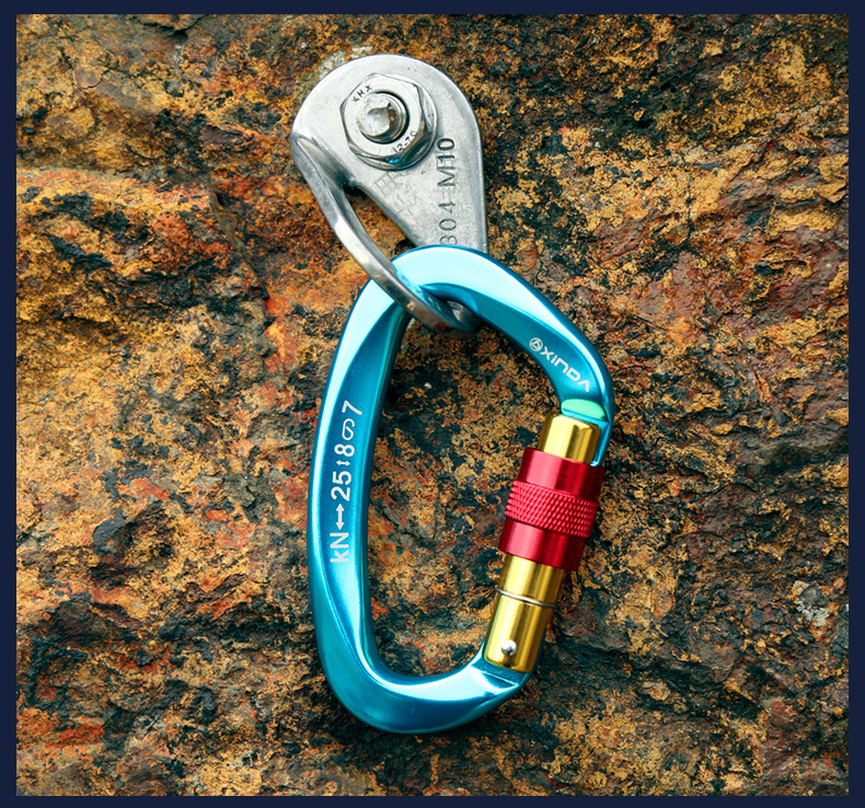 狼爪户外登山扣吊床挂扣拖车挂钩扣探险攀岩主锁登山扣快挂d型扣主锁