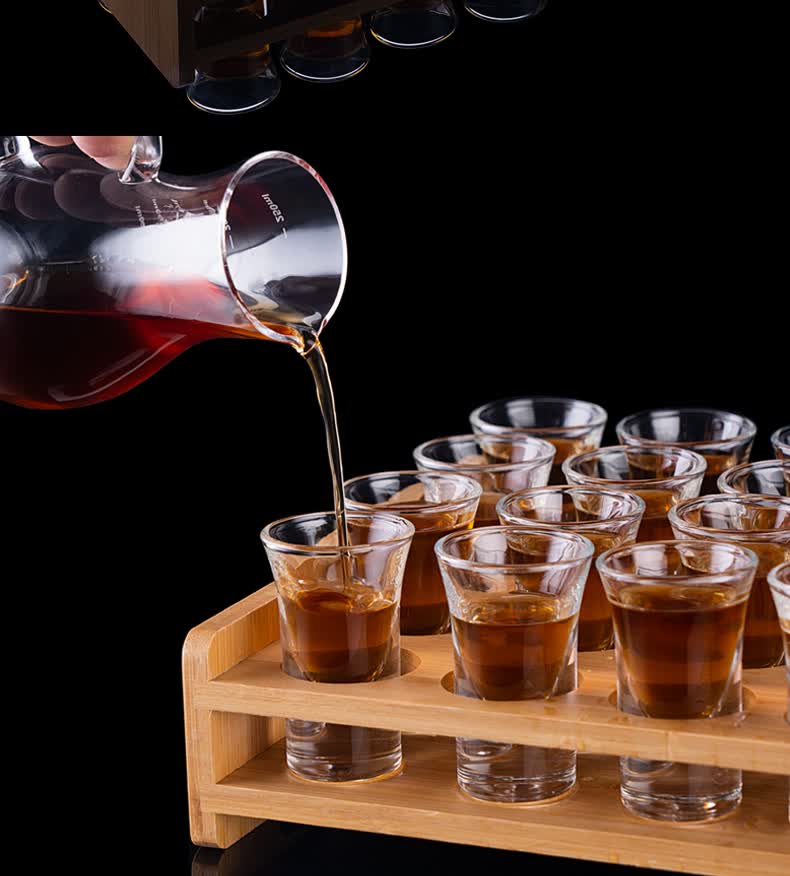 2021新款ktv酒吧子弹杯架shot杯洋酒杯杯架套装酒吧ktv常用一口杯吞杯